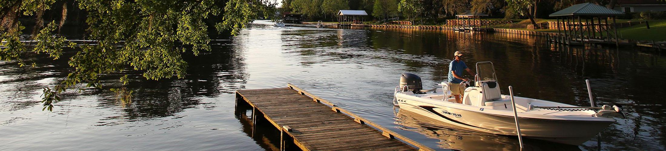 Fishing Boat in Water in Mobile